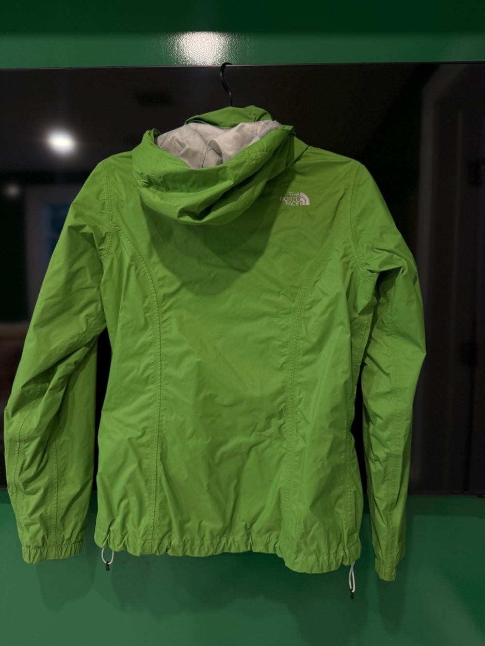 The North Face Bright Green Hooded Shell Jacket
